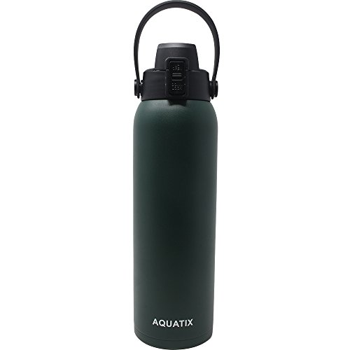 زجاجة مياه رياضية Aquatix جديدة (أخضر فيرن ، 32 أونصة) مصنوعة من الفولاذ المقاوم للصدأ مزدوج الجدار معزول بالشفط بغطاء علوي مريح مع مقبض حزام قابل للإزالة - تحافظ على المشروبات باردة 24 ساعة / ساخنة 6 ساعات زجاجة مياه رياضية Aquatix جديدة (أخضر فيرن ، 32 أونصة) مصنوعة من الفولاذ المقاوم للصدأ مزدوج الجدار معزول بالشفط بغطاء علوي مريح مع مقبض حزام قابل للإزالة - تحافظ على المشروبات باردة 24 ساعة / ساخنة 6 ساعات