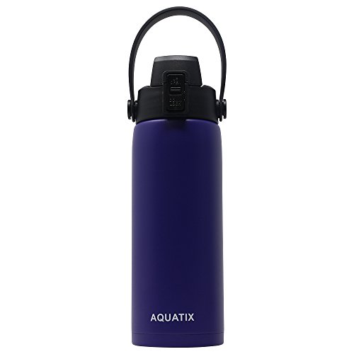 زجاجة مياه رياضية Aquatix جديدة (بنفسجي ، 21 أونصة) من الفولاذ المقاوم للصدأ بجدار مزدوج معزول بالشفط بغطاء علوي مريح مع مقبض حزام قابل للإزالة - تحافظ على المشروبات باردة 24 ساعة / ساخنة 6 ساعات زجاجة مياه رياضية Aquatix جديدة (بنفسجي ، 21 أونصة) من الفولاذ المقاوم للصدأ بجدار مزدوج معزول بالشفط بغطاء علوي مريح مع مقبض حزام قابل للإزالة - تحافظ على المشروبات باردة 24 ساعة / ساخنة 6 ساعات