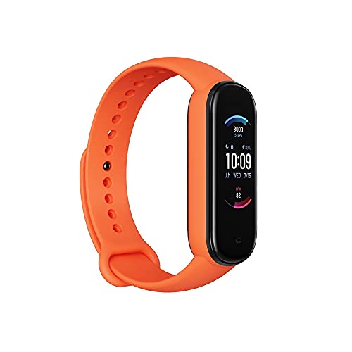 Amazfit Band 5 Activity Fitness Tracker للسيدات ، Alexa مدمج ، عمر بطارية 15 يومًا ، أكسجين الدم ، معدل ضربات القلب ، مراقبة النوم والضغط ، مقاومة الماء 5 ATM ، ساعة ذكية صحية ، برتقالي Amazfit Band 5 Activity Fitness Tracker للسيدات ، Alexa مدمج ، عمر بطارية 15 يومًا ، أكسجين الدم ، معدل ضربات القلب ، مراقبة النوم والضغط ، مقاومة الماء 5 ATM ، ساعة ذكية صحية ، برتقالي
