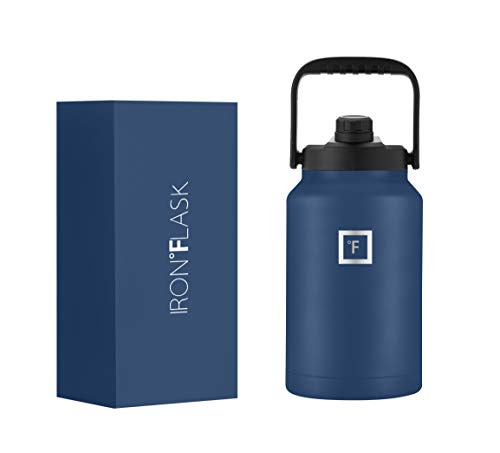 زجاجة ماء رياضية من IRON ° FLASK - 128 أونصة / جالون واحد ، غطاء واحد ، فولاذ مقاوم للصدأ معزول بالفراغ ، بارد ساخن ، مزدوج الجدران ، كوب حراري ، إبريق معدني للمقصف زجاجة ماء رياضية من IRON ° FLASK - 128 أونصة / جالون واحد ، غطاء واحد ، فولاذ مقاوم للصدأ معزول بالفراغ ، بارد ساخن ، مزدوج الجدران ، كوب حراري ، إبريق معدني للمقصف