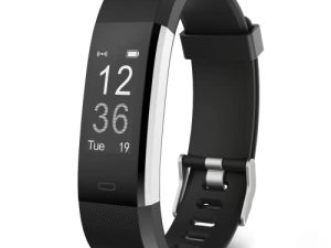 OCTANDRA Active VeryFitPro Fitness Tracker HR معدل ضربات القلب مراقب النوم عداد الخطوات IP67 مقاوم للماء تعقب النشاط عداد الخطى الذكية تشغيل ساعة ذكية للرجال والنساء (ID115Plus HR) (أسود)