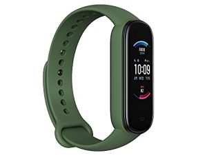 Amazfit Band 5 Activity Fitness Tracker مع Alexa المدمج ، عمر بطارية 15 يومًا ، أكسجين الدم ، معدل ضربات القلب ، مراقبة النوم والضغط ، مقاومة الماء حتى 5 ATM ، ساعة لياقة بدنية للرجال والنساء والأطفال ، زيتوني