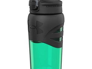 زجاجة ماء من Under Armor 18 أونصة ، غطاء احترافي للغطاء ، مقبض سيليكون للجسم ، مقاوم للكسر ، مقاوم للبقع والرائحة ، جيد للأطفال ، جميع الرياضات ، البيسبول ، كرة السلة ، كرة القدم