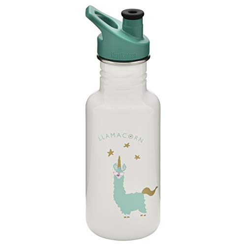 Klean Kanteen كلاسيكي 18 أونصة مع قبعة رياضية - إصدار خاص - Llamacorn Klean Kanteen كلاسيكي 18 أونصة مع قبعة رياضية - إصدار خاص - Llamacorn