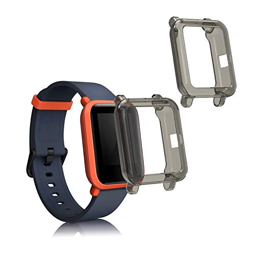 إطار متعقب اللياقة البدنية kwmobile مكون من قطعتين متوافق مع Huami Amazfit Bip S / Bip S Lite - جراب متعقب رياضي غطاء سيليكون TPU - أسود / شفاف إطار متعقب اللياقة البدنية kwmobile مكون من قطعتين متوافق مع Huami Amazfit Bip S / Bip S Lite - جراب متعقب رياضي غطاء سيليكون TPU - أسود / شفاف