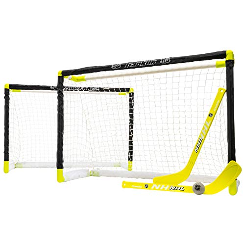 مجموعة أهداف Franklin Sports Hockey للركبة - أهداف الهوكي الصغيرة - هدفان - رف علوي Pro Style - مجموعة هوكي للأطفال - NHL ، أبيض مجموعة أهداف Franklin Sports Hockey للركبة - أهداف الهوكي الصغيرة - هدفان - رف علوي Pro Style - مجموعة هوكي للأطفال - NHL ، أبيض