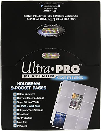Ultra Pro 9 Pocket Pages Platinum Series 100 صفحة من أكمام البطاقات لمجلد بطاقات التداول ، وحافظة بطاقات البيسبول ، وأكمام بطاقات البوكيمون وأكمام بطاقة البيسبول Ultra Pro 9 Pocket Pages Platinum Series 100 صفحة من أكمام البطاقات لمجلد بطاقات التداول ، وحافظة بطاقات البيسبول ، وأكمام بطاقات البوكيمون وأكمام بطاقة البيسبول