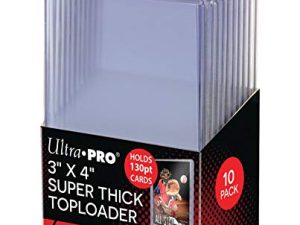 Ultra Pro 82327 3 x 4 inch Toploaders Super Thick (10 Count) ، شفاف