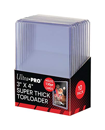 Ultra Pro 82327 3 x 4 inch Toploaders Super Thick (10 Count) ، شفاف Ultra Pro 82327 3 x 4 inch Toploaders Super Thick (10 Count) ، شفاف