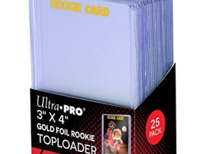 Ultra Pro 3 "X 4" Rookie Gold Toploader 25ct