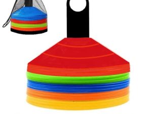 ANSLYQA Soccer Cones (Set of 50) Agility Training Disc Cone with Carry Bag and Holder for Football Football Sports Fields Cone Markers،