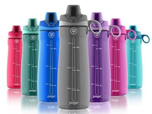 زجاجة مياه بلاستيكية خالية من مادة BPA مع غطاء Chug من بوجو