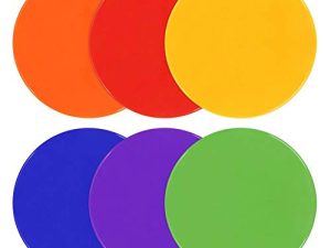 أقلام تحديد البقعة من TuXHui مقاس 9 بوصات و 10 بوصات ومضادة للانزلاق من المطاط والرشاقة ومخاريط ميدان مسطحة ونقاط أرضية لكرة القدم وكرة السلة والتمارين الرياضية السريعة والرشاقة