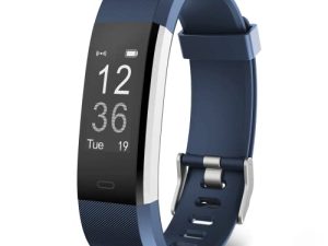 Octandra Active VeryFitPro Fitness Tracker HR معدل ضربات القلب مراقب خطوة عداد IP67 مقاوم للماء تعقب النشاط عداد الخطى الذكية تشغيل ساعة ذكية للرجال والنساء (ID115Plus HR) (أزرق داكن)