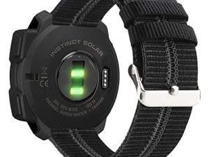 أحزمة ساعة من قماش أبانين لـ Garmin Instinct 2 للطاقة الشمسية / غريزة ، حزام معصم رياضي خفيف للغاية من النايلون المنسوج الناعم مقاس 22 ملم من أجل Garmin Instinct Tactical / Tide / Esports / Instinct Solar