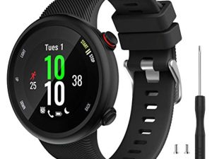 واتبرو متوافق مع Garmin Forerunner 45S Band ، سوار ساعة بديل رياضي من السيليكون الناعم ، سوار معصم بحزام اللياقة البدنية لساعة Garmin Forerunner 45S الذكية