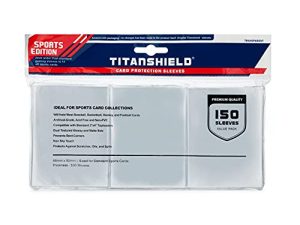 TitanShield (150 كم / شفاف) الإصدار الرياضي مقاس قياسي واقيات بطاقات التداول (البيسبول وكرة القدم وكرة السلة)