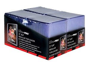 Ultra PRO 3 "x 4" محمل علوي عادي شفاف للبطاقات بأكمام بطاقات حزمة الحجم القياسي 200ct وأكمام بطاقات البيسبول واقيات بطاقات البيسبول واقيات بطاقات التحميل العلوي