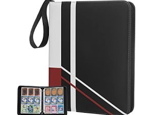 BFX Trading Card Binder ، ألبوم حقيبة الحمل ، كتاب Kpop Photocard Holder Book ، 3-Ring Binder with 720 Top Loaders Sleeves for MTG، TCG، Football، Baseball Cards، Other Collectors or Polaroid Cards، 9 Pocket