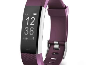 OCTANDRA Active VeryFitPro Fitness Tracker HR معدل ضربات القلب مراقب النوم عداد الخطوات IP67 مقاوم للماء تعقب النشاط عداد الخطى الذكية تشغيل ساعة ذكية للرجال والنساء (ID115Plus HR) (أرجواني)