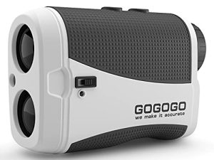Gogogo Sport Vpro Golf Range Finder 800/1200 ياردة شاشة حمراء مع محدد المدى بالليزر مع منحدر التبديل 6X التكبير