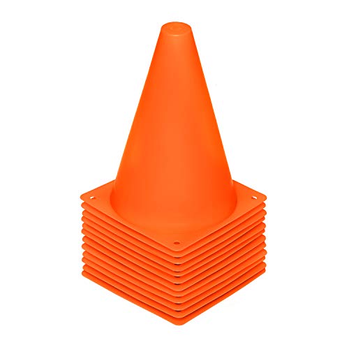 REEHUT 7.5 "مخاريط مرورية بلاستيكية - 12 عبوة من مخاريط تدريب كرة القدم السميكة للأنشطة الخارجية والمناسبات الاحتفالية (مجموعة من 12 أو 24) - 4 ألوان REEHUT 7.5 "مخاريط مرورية بلاستيكية - 12 عبوة من مخاريط تدريب كرة القدم السميكة للأنشطة الخارجية والمناسبات الاحتفالية (مجموعة من 12 أو 24) - 4 ألوان