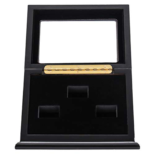 WISHDIAM Championship Ring Display Case Sports Ring Storage Box خشبي أسود WISHDIAM Championship Ring Display Case Sports Ring Storage Box خشبي أسود