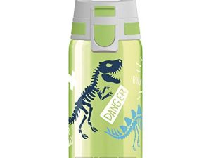 SIGG - زجاجة مياه للأطفال - فيفا ون جوراسيكا - غطاء مانع للتسرب - غسالة أطباق - خالي من BPA - للرياضة والدراجة - زجاجة شرب للأطفال بيد واحدة - 17 أونصة