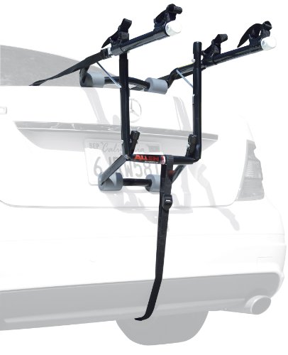 Allen Sports Deluxe 2-Bike Trunk Mount Rack ، موديل 102DB ، أسود / فضي ، 23 × 15 × 4 بوصات Allen Sports Deluxe 2-Bike Trunk Mount Rack ، موديل 102DB ، أسود / فضي ، 23 × 15 × 4 بوصات