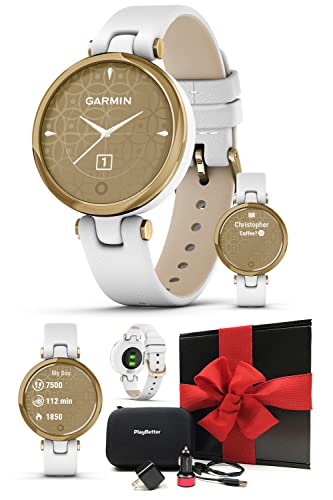 PlayBetter Garmin Lily Classic (ذهبي فاتح / أبيض) حزمة صندوق هدايا ساعة ذكية للياقة البدنية للسيدات | يشمل محولات السيارة / الحائط وحقيبة صلبة | ساعة نسائية | أنيق ، متتبع الصحة | 010-02384-A3 PlayBetter Garmin Lily Classic (ذهبي فاتح / أبيض) حزمة صندوق هدايا ساعة ذكية للياقة البدنية للسيدات | يشمل محولات السيارة / الحائط وحقيبة صلبة | ساعة نسائية | أنيق ، متتبع الصحة | 010-02384-A3