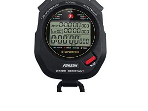 ساعة توقيت احترافية ، ساعة توقيت رياضية رقمية مع مؤقت للعد التنازلي ، ذاكرة 100 لفة ، توقيت 0.01 ثانية ، مقاومة للماء ، ساعة توقيت متعددة الوظائف للتدريب على السباحة والجري إلخ