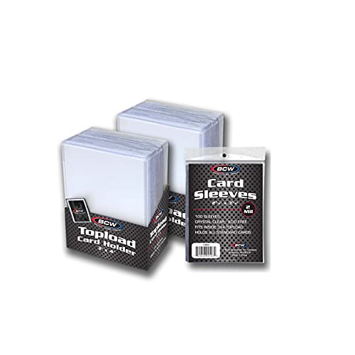 BCW 50-Count Topload Card Holders and 100-Count Card حاملات BCW 50-Count Topload Card Holders and 100-Count Card حاملات