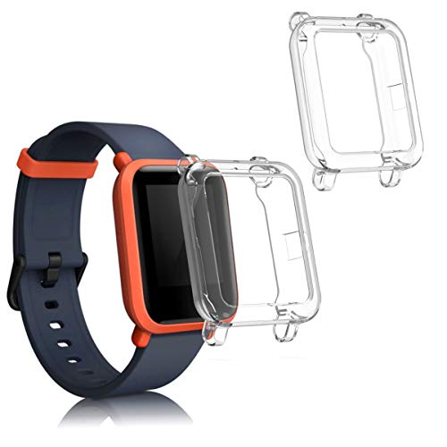 إطار متعقب اللياقة البدنية kwmobile 2-Pack متوافق مع Huami Amazfit Bip S / Bip S Lite - جراب متعقب رياضي غطاء سيليكون TPU - شفاف إطار متعقب اللياقة البدنية kwmobile 2-Pack متوافق مع Huami Amazfit Bip S / Bip S Lite - جراب متعقب رياضي غطاء سيليكون TPU - شفاف