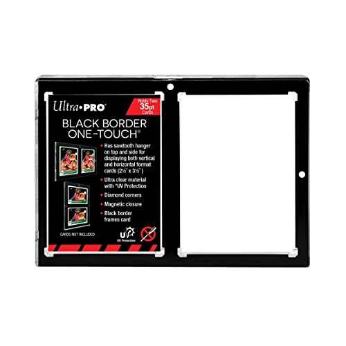 Ultra Pro 35PT 2-Card Black Border UV ONE-Touch حامل مغناطيسي Ultra Pro 35PT 2-Card Black Border UV ONE-Touch حامل مغناطيسي