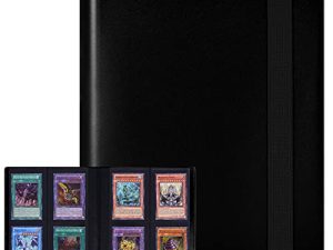 Piasoenc 1PC 4-Pocket Card Binder مع الأكمام ، حامل بطاقات التداول الأسود ، يناسب 160 بطاقة ، غلاف بطاقة البيسبول بجيب التحميل الجانبي ، CB-4Pocket-1PCS-Black CB-4Pocket-1PCS-Black