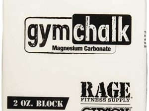 طباشير Rage Fitness Gibson Athletic Premium Block Gym ، 1 رطل ، يتكون من (8) 2 أونصة ، كربونات المغنيسيوم ، الجمباز ، رفع الأثقال ، تسلق الصخور ، أبيض