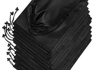 حقيبة برباط PALTERWEAR - جراب من النايلون وجراب Ditty Stuff مع تبديل للرياضة والأمتعة والتخزين والسفر - عبوة متعددة الأغراض 12 (10 × 15 ، أسود)