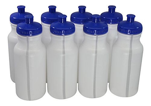 زجاجات مياه بلاستيكية رياضية ضغط دفع / سحب غطاء 20 أونصة خالية من Bpa 8 زجاجات مياه بلاستيكية رياضية ضغط دفع / سحب غطاء 20 أونصة خالية من Bpa 8
