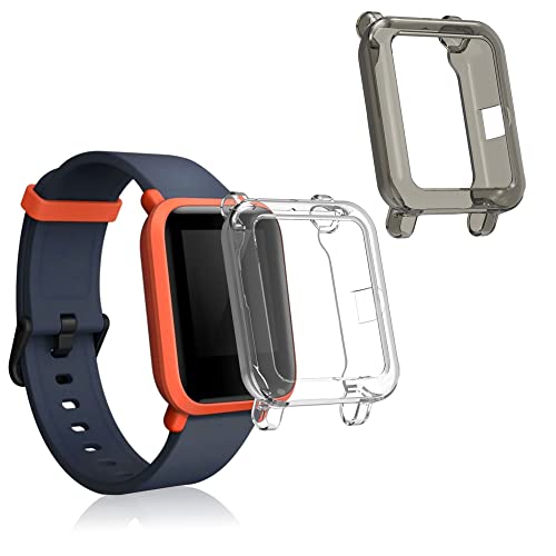 إطار متعقب اللياقة البدنية kwmobile مكون من قطعتين متوافق مع Huami Amazfit Bip S / Bip S Lite - جراب متعقب رياضي غطاء سيليكون TPU - شفاف / أسود / شفاف إطار متعقب اللياقة البدنية kwmobile مكون من قطعتين متوافق مع Huami Amazfit Bip S / Bip S Lite - جراب متعقب رياضي غطاء سيليكون TPU - شفاف / أسود / شفاف