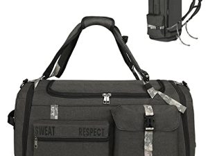 حقائب رياضية للرجال حقيبة واق من المطر حقيبة ظهر رياضية 3 طرق من القماش الخشن للرجال مع مقصورة أحذية وجيب مبلل