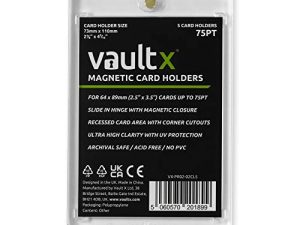 حوامل البطاقات المغناطيسية Vault X - 75pt لبطاقات التداول والبطاقات الرياضية (5 عبوات)