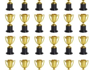 كأس الكأس الذهبية الصغيرة ZZYFGH 24 حزمة للأطفال والكبار ، جوائز بلاستيكية 4 بوصة للرياضة ، هدايا الحفلات ، البطولات ، المسابقات