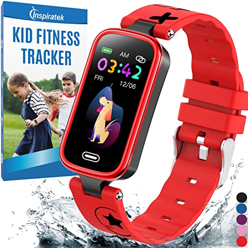 Inspiratek Kids Fitness Tracker لعمر 5-16,2022 ساعة تعقب مطورة للأطفال , ساعة مقاومة للماء للأطفال مع عداد الخطى , مراقب النوم وعداد السعرات الحرارية , ساعة لياقة بدنية للأطفال البنات والأولاد والمراهقين (أحمر) Inspiratek Kids Fitness Tracker لعمر 5-16,2022 ساعة تعقب مطورة للأطفال , ساعة مقاومة للماء للأطفال مع عداد الخطى , مراقب النوم وعداد السعرات الحرارية , ساعة لياقة بدنية للأطفال البنات والأولاد والمراهقين (أحمر)