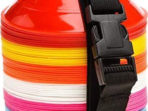 مخاريط صغيرة لكرة القدم من Sportsgear مخروط قرص صغير لتدريبات رشاقة التدريب وممارسة كرة القدم وكرة القدم وألعاب القوى مع حزام الكتف