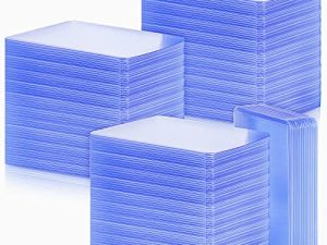 حامل بطاقات التداول PVC بأكمام بطاقات صلبة حامل بأكمام واقية شفافة لبطاقات البيسبول والبطاقات الرياضية وبطاقات التداول وبطاقة الألعاب 3 × 4 بوصة (60 قطعة)