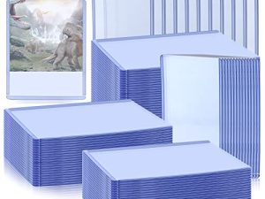 أغطية بطاقات بلاستيكية صلبة من Vmiapxo 100 قطعة مقاس 3 بوصات × 4 بوصات ، وأكمام بطاقات جامعية مقاومة للماء ، واقيات حامل بطاقات بلاستيكية لبطاقات التداول ، وبطاقات البيسبول الرياضية