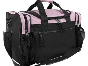 DALIX 17 "Duffle Bag بجيوب شبكية أمامية مزدوجة (أسود ذهبي رمادي أخضر داكن أزرق كحلي كستنائي أزرق ملكي برتقالي وردي أرجواني أحمر أبيض