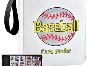 غلاف أكمام بطاقة البيسبول متوافق مع بطاقات البيسبول Topps 2022 ، ألبوم حامل بطاقات كرة القدم لبطاقات ألعاب NFL. كتاب حماة تخزين بطاقات التداول الرياضية مع 720 جيب