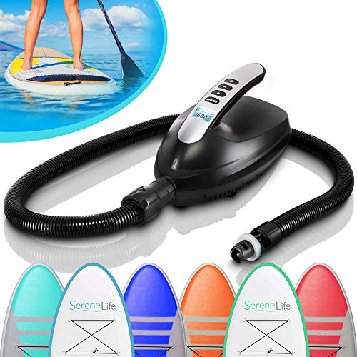 ضاغط مضخة هواء كهربائي رقمي - 110 واط 12 فولت منفاخ هواء سريع مع شاشة LCD ، 0-16 PSI قابل للتعديل - للرياضة المائية القابلة للنفخ والوقوف على لوح مجداف - SereneLife SLPUMP20 ضاغط مضخة هواء كهربائي رقمي - 110 واط 12 فولت منفاخ هواء سريع مع شاشة LCD ، 0-16 PSI قابل للتعديل - للرياضة المائية القابلة للنفخ والوقوف على لوح مجداف - SereneLife SLPUMP20