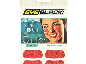 شرائط عين سوداء لامعة من EyeBlack باللون الأحمر ، زوجان
